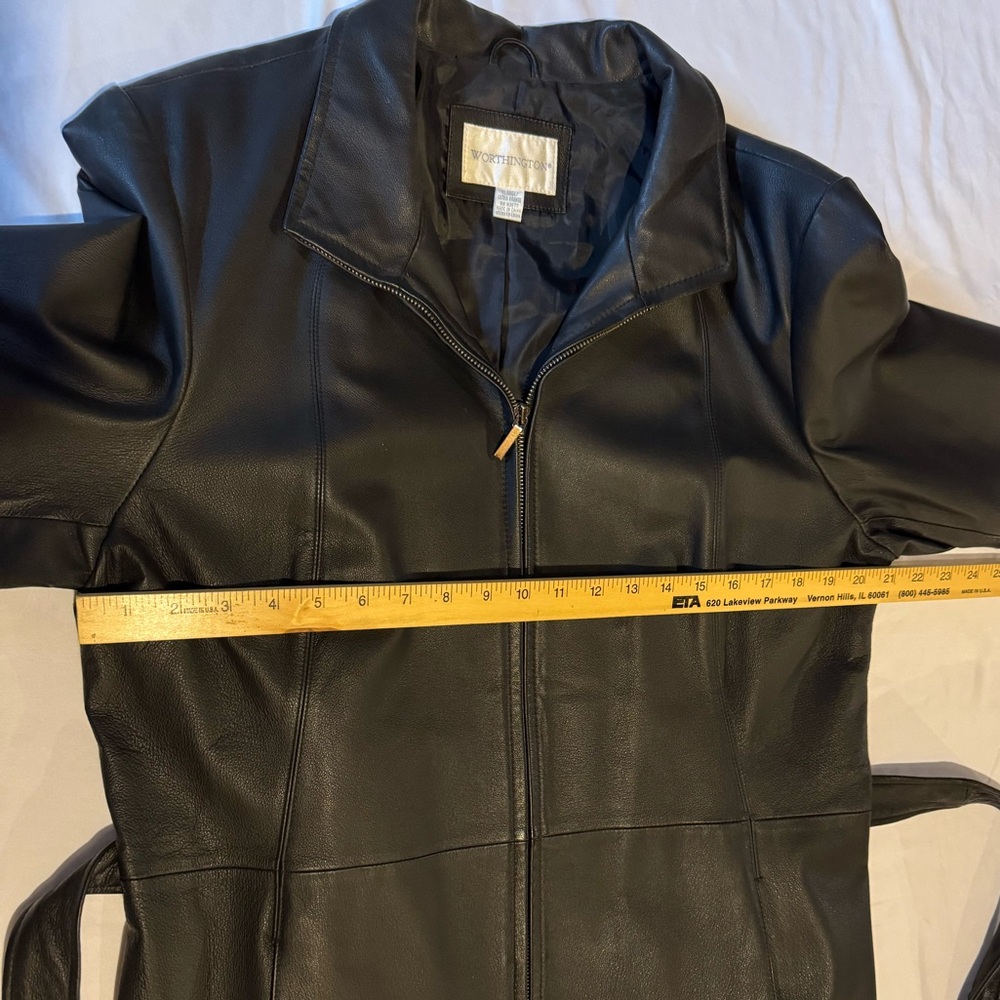 Worthington Women’s Genuine Leather Jacket XL - Picture 10 of 13